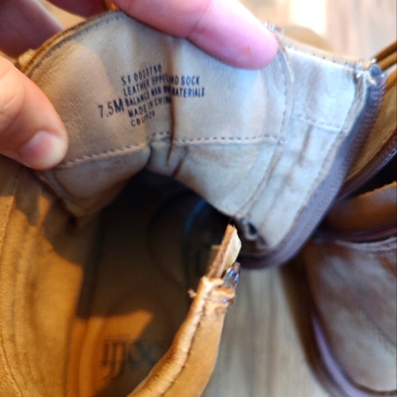 Women's Sofft Leather Lace Up Boots Light Tan Size 7.5M - Picture 5 of 7